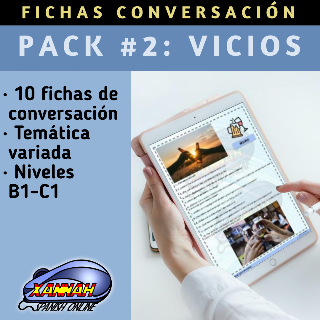 [B1-C1] Fichas conversación - Pack #2: Vicios